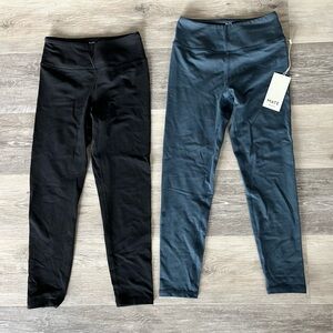 2 Pairs MATE The Label Organic Stretch Midi Leggings Size Small